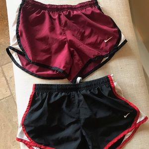2 Pairs of Nike Tempo Dri Fit Girls Shorts Size S